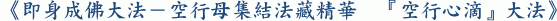 《即身成佛大法－空行母集結法藏精華 『空行心滴』大法》