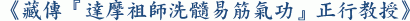 《藏傳『達摩祖師洗髓易筋氣功』正行教授》